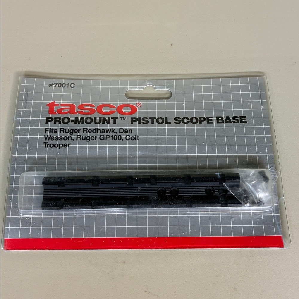 Tasco Pro Mount Pistol Scope Base Ruger Colt Wesson Brand New Model 7001C